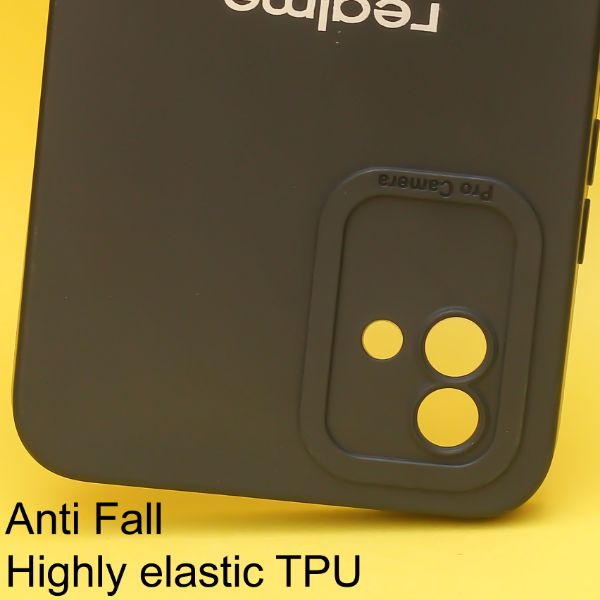 Black Spazy Silicone Case for Realme Narzo 50i