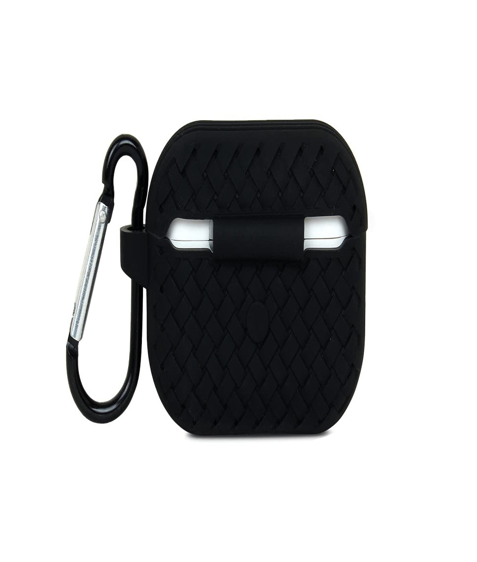 Black Stylish Silicone Case For Apple Airpods 1/2