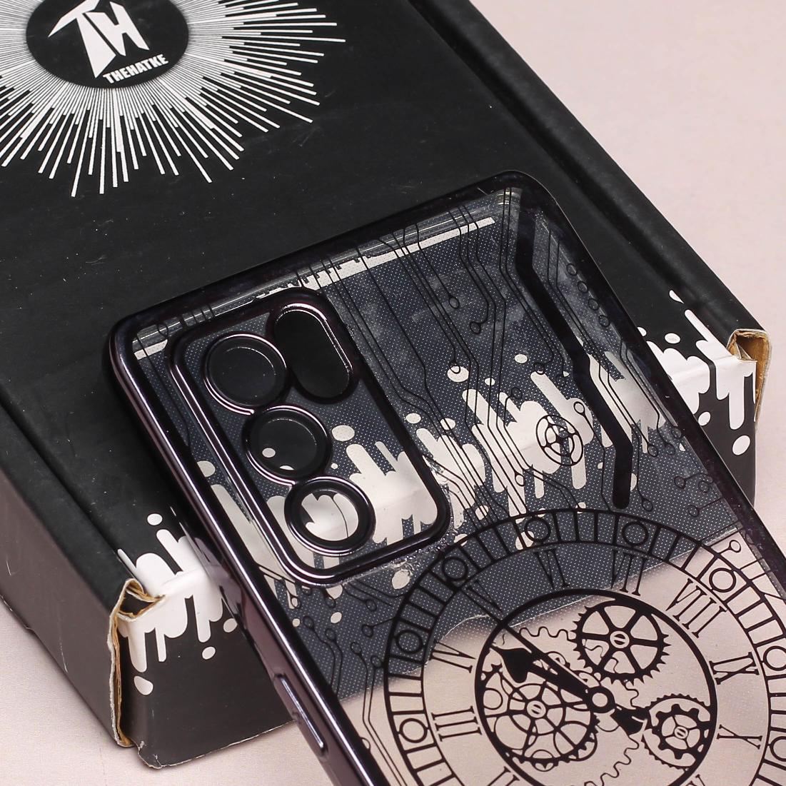 Black Watch  Machine Logo Cut Transparent Case for Oppo Reno 6 Pro