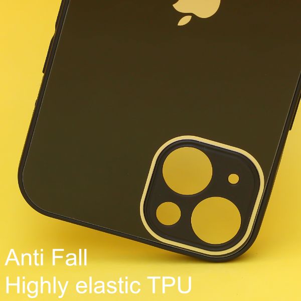 Black camera Safe mirror case for Apple Iphone 14 Plus