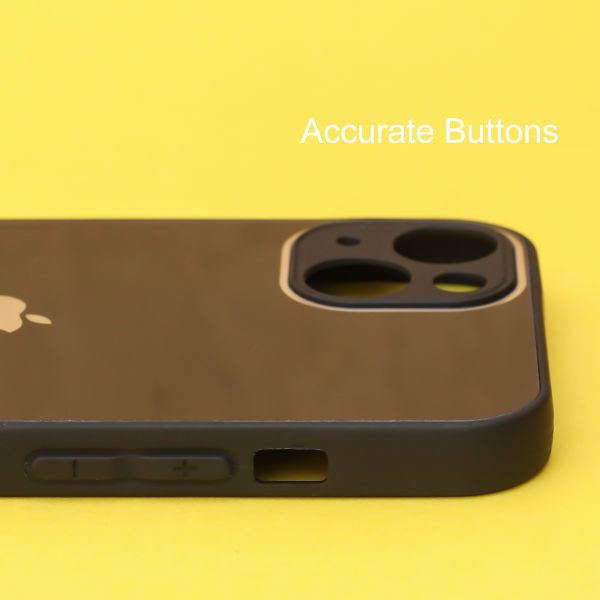 Black camera Safe mirror case for Apple Iphone 14 Plus