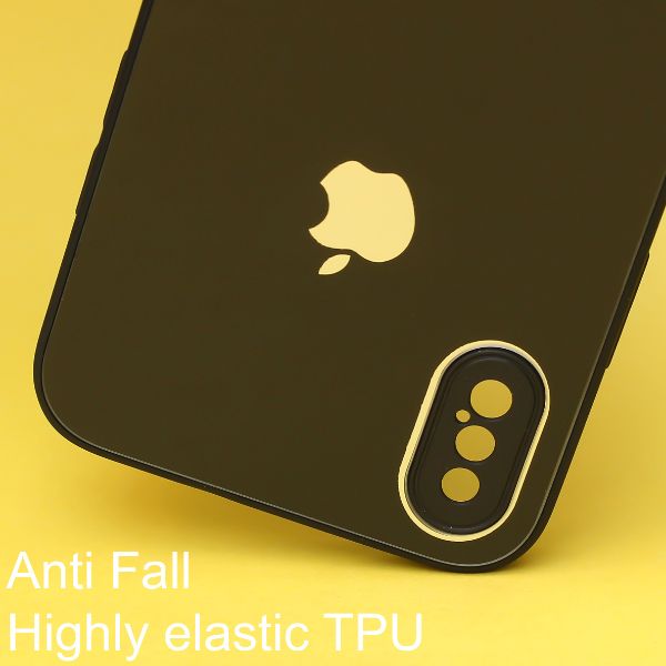 Black camera Safe mirror case for Apple Iphone X/Xs