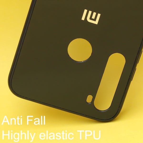 Black mirror Silicone case for Redmi note 8