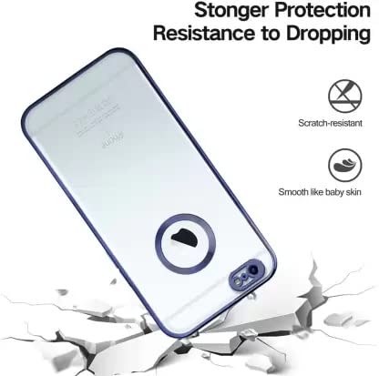 Blue 6D Chrome Logo Cut Transparent Case for Apple iphone 6/6s