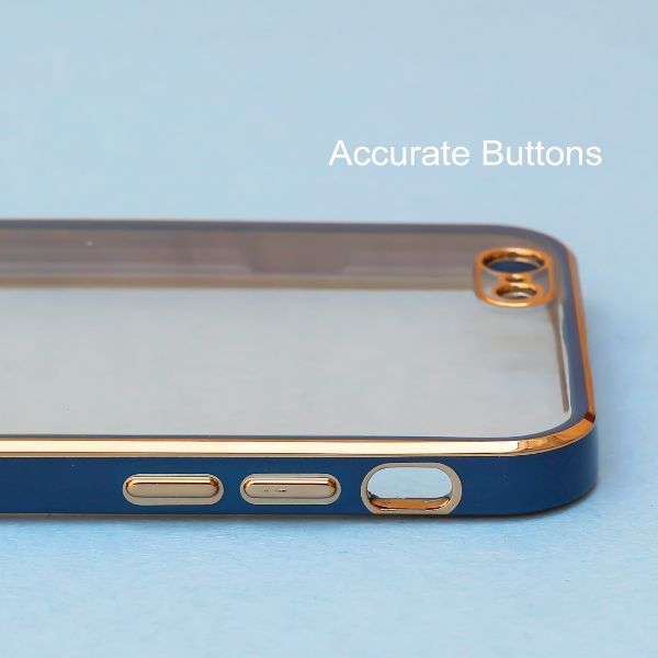 Blue Electroplated Transparent Case for Apple iphone 6/6s