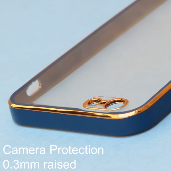 Blue Electroplated Transparent Case for Apple iphone 6/6s