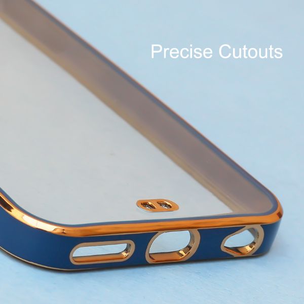 Blue Electroplated Transparent Case for Apple iphone 6/6s