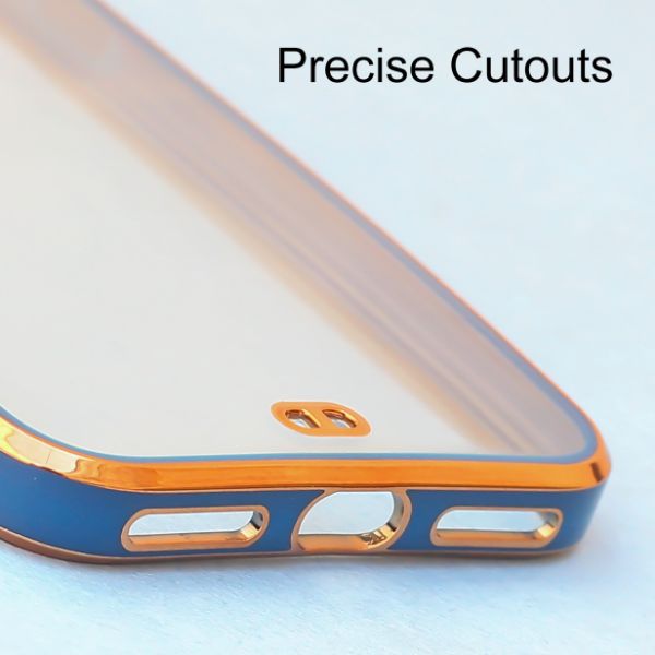 Blue Electroplated Transparent Case for Apple iphone 7