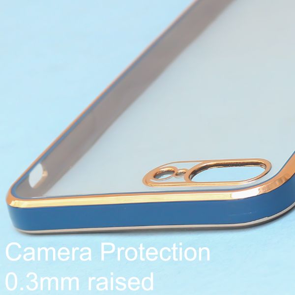 Blue Electroplated Transparent Case for Apple iphone 7 Plus