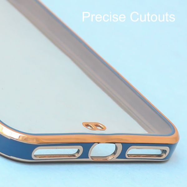 Blue Electroplated Transparent Case for Apple iphone 7 Plus