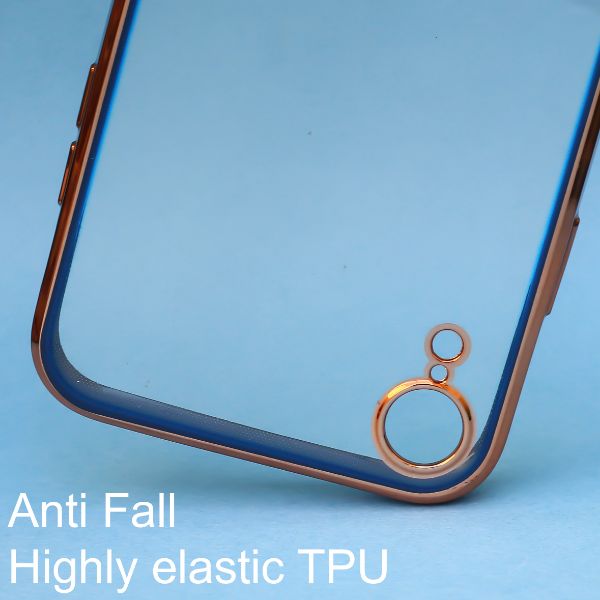 Blue Electroplated Transparent Case for Apple iphone X/xs