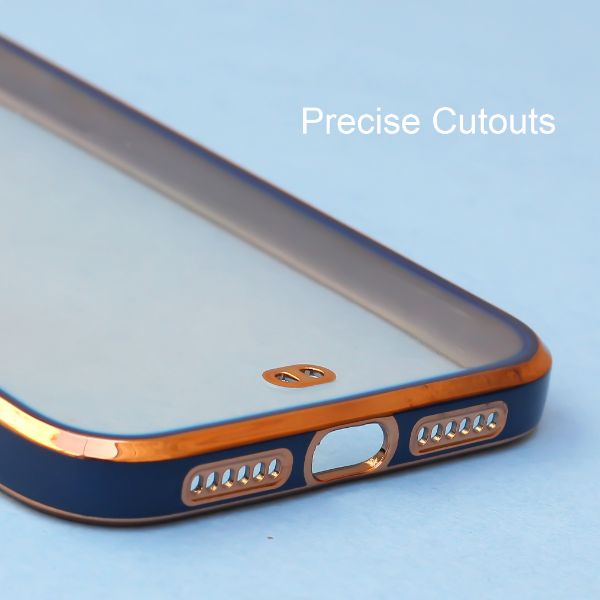Blue Electroplated Transparent Case for Apple iphone X/xs