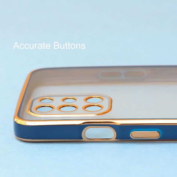 Blue Electroplated Transparent Case for Oneplus 8T