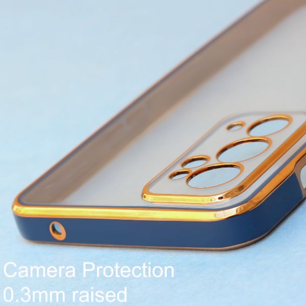 Blue Electroplated Transparent Case for Oneplus 9RT