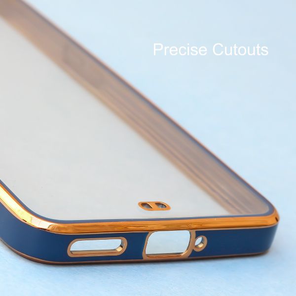 Blue Electroplated Transparent Case for Oneplus 9RT