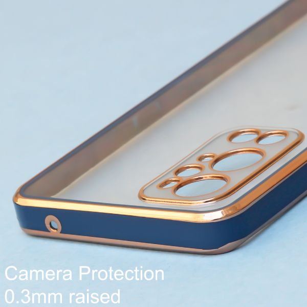 Blue Electroplated Transparent Case for Oneplus 9 Pro