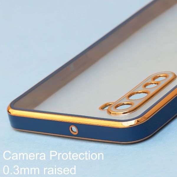 Blue Electroplated Transparent Case for Oneplus Nord