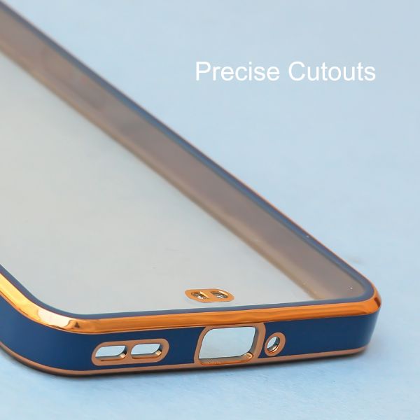 Blue Electroplated Transparent Case for Oneplus Nord