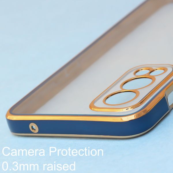 Blue Electroplated Transparent Case for Oneplus Nord 2