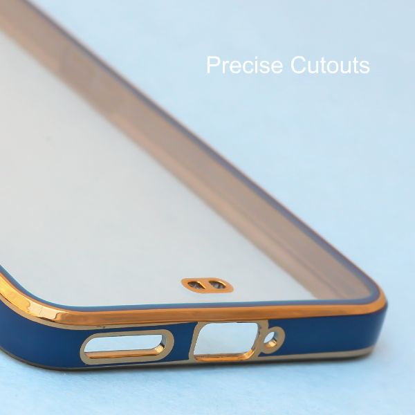 Blue Electroplated Transparent Case for Oneplus Nord 2