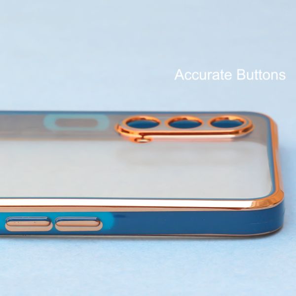 Blue Electroplated Transparent Case for Oneplus Nord CE