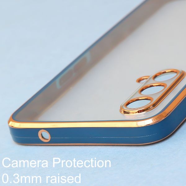 Blue Electroplated Transparent Case for Oneplus Nord CE