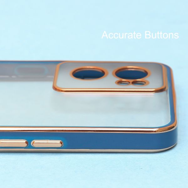 Blue Electroplated Transparent Case for Oneplus Nord CE 2