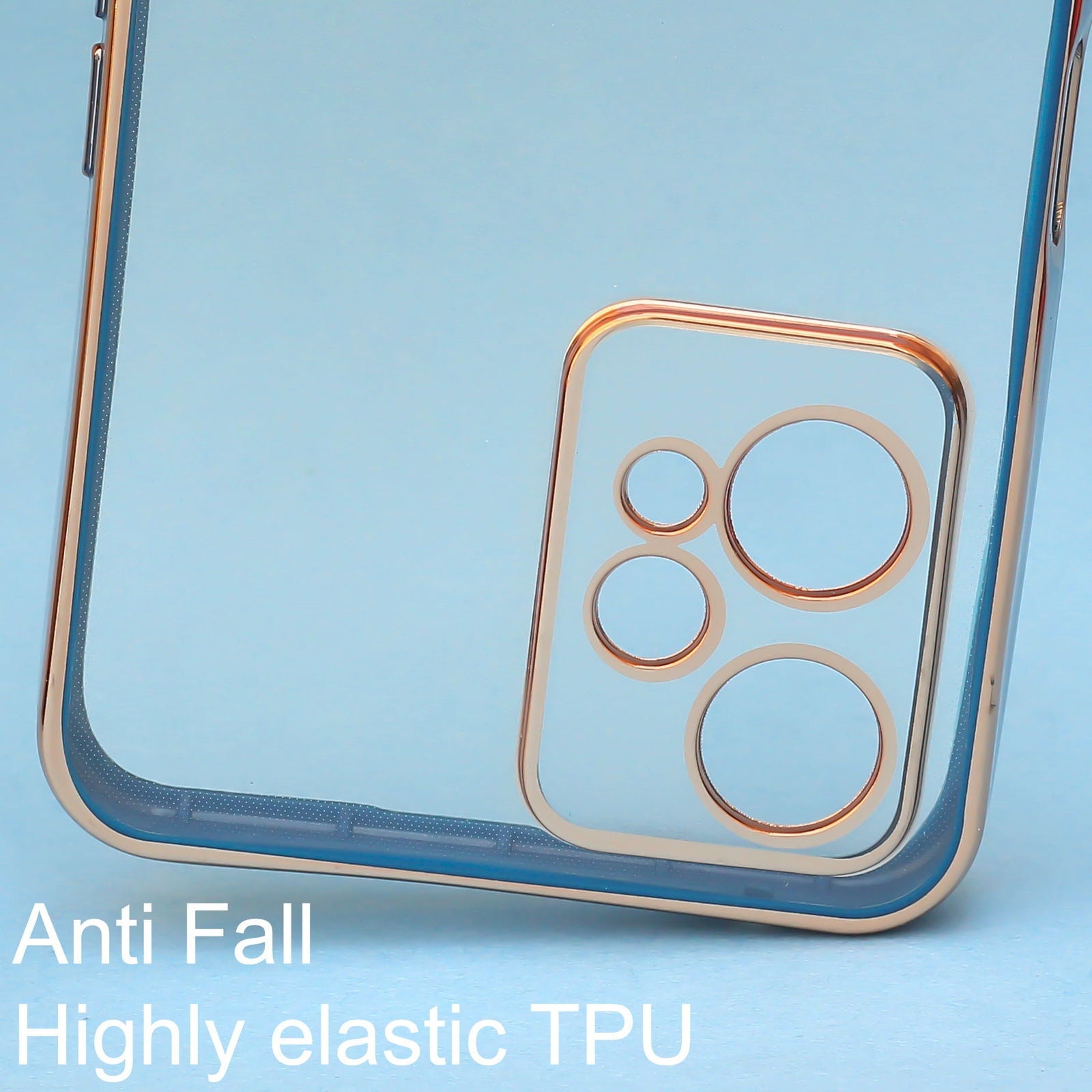 Blue Electroplated Transparent Case for Oneplus Nord CE 2 Lite