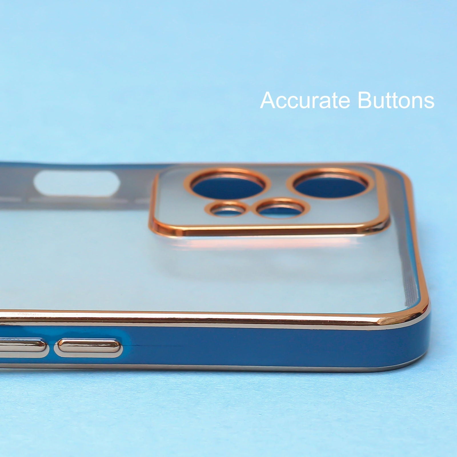 Blue Electroplated Transparent Case for Oneplus Nord CE 2 Lite