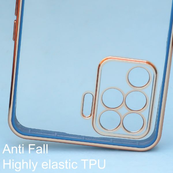 Green Electroplated Transparent Case for Oppo F19 Pro