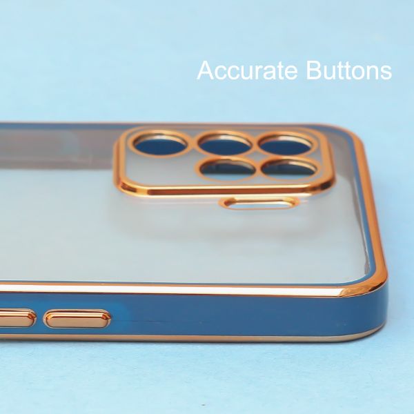 Green Electroplated Transparent Case for Oppo F19 Pro