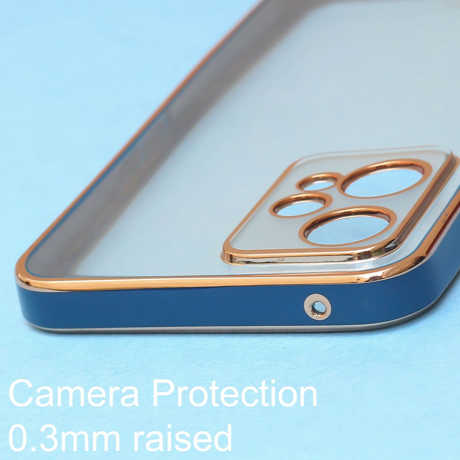 Blue Electroplated Transparent Case for Realme 9 Pro 5G