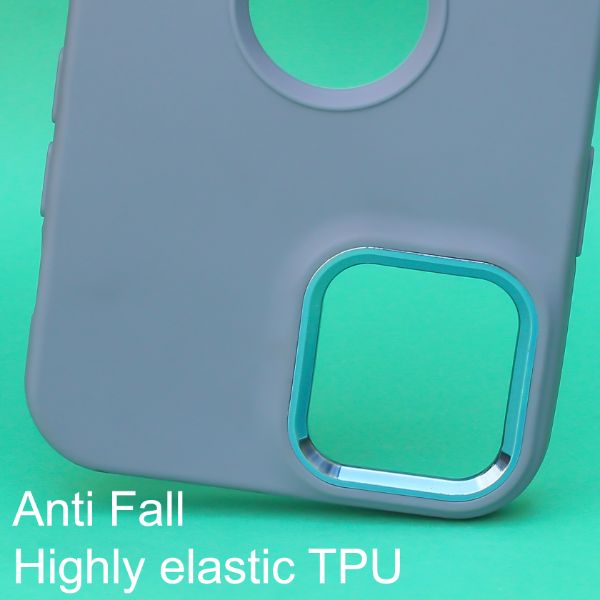 Blue Guardian Metal Logo cut Case for Apple iphone 14 Pro