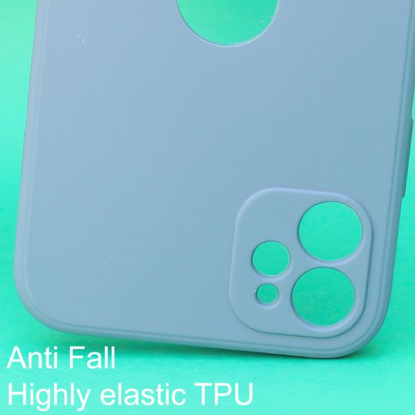 Blue Logo Cut Candy Silicone Case for Apple Iphone 11