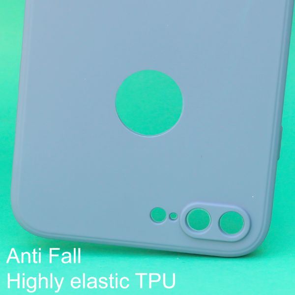 Blue Logo Cut Candy Silicone Case for Apple Iphone 7 Plus