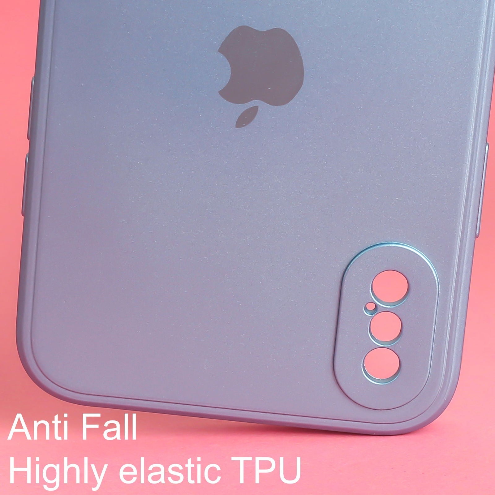 Blue Metallic Finish Silicone Case for Apple Iphone X/Xs