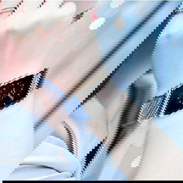 Blue Nylon Strap For Apple Watch Series 3 (42mm/44mm/45mm/46mm/49mm)