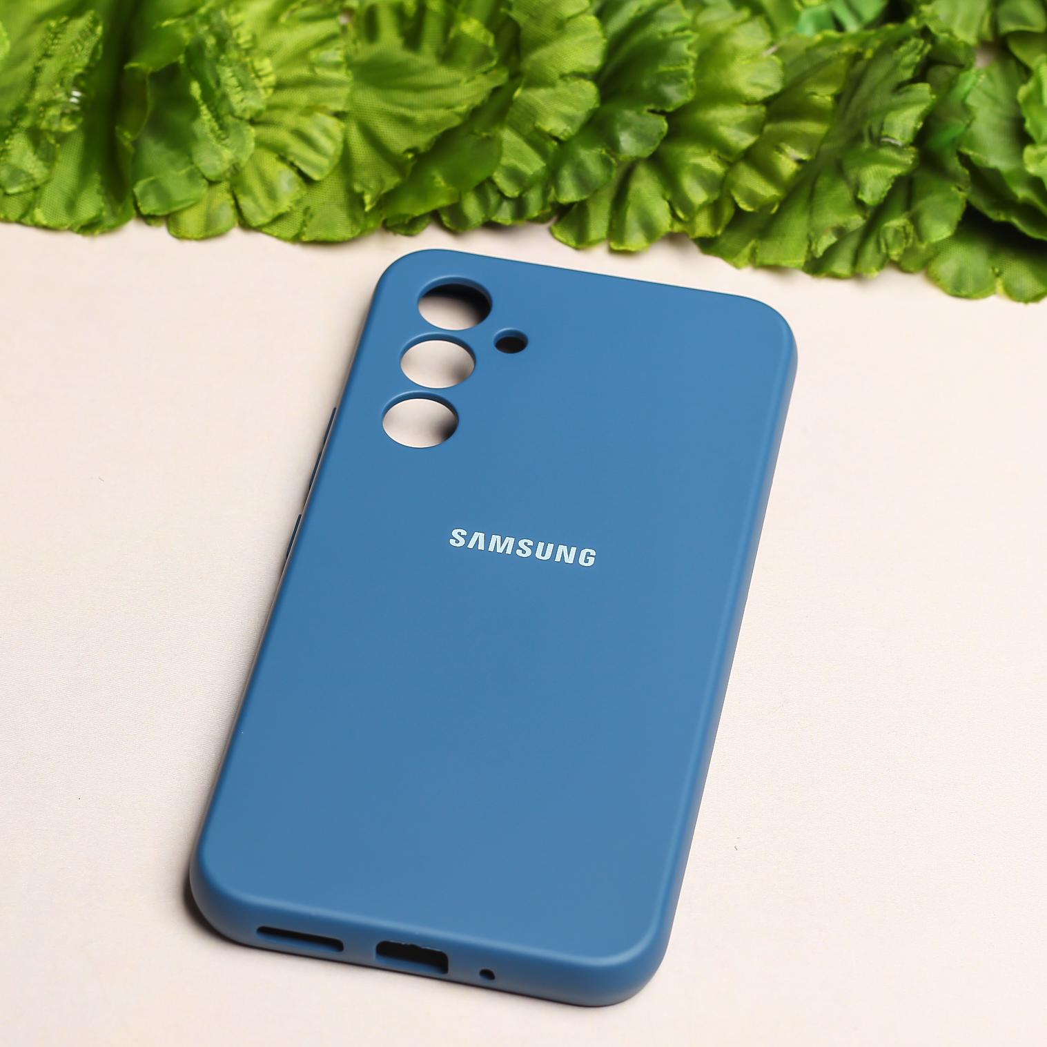 Blue Original Camera Safe Silicone case for Samsung A34