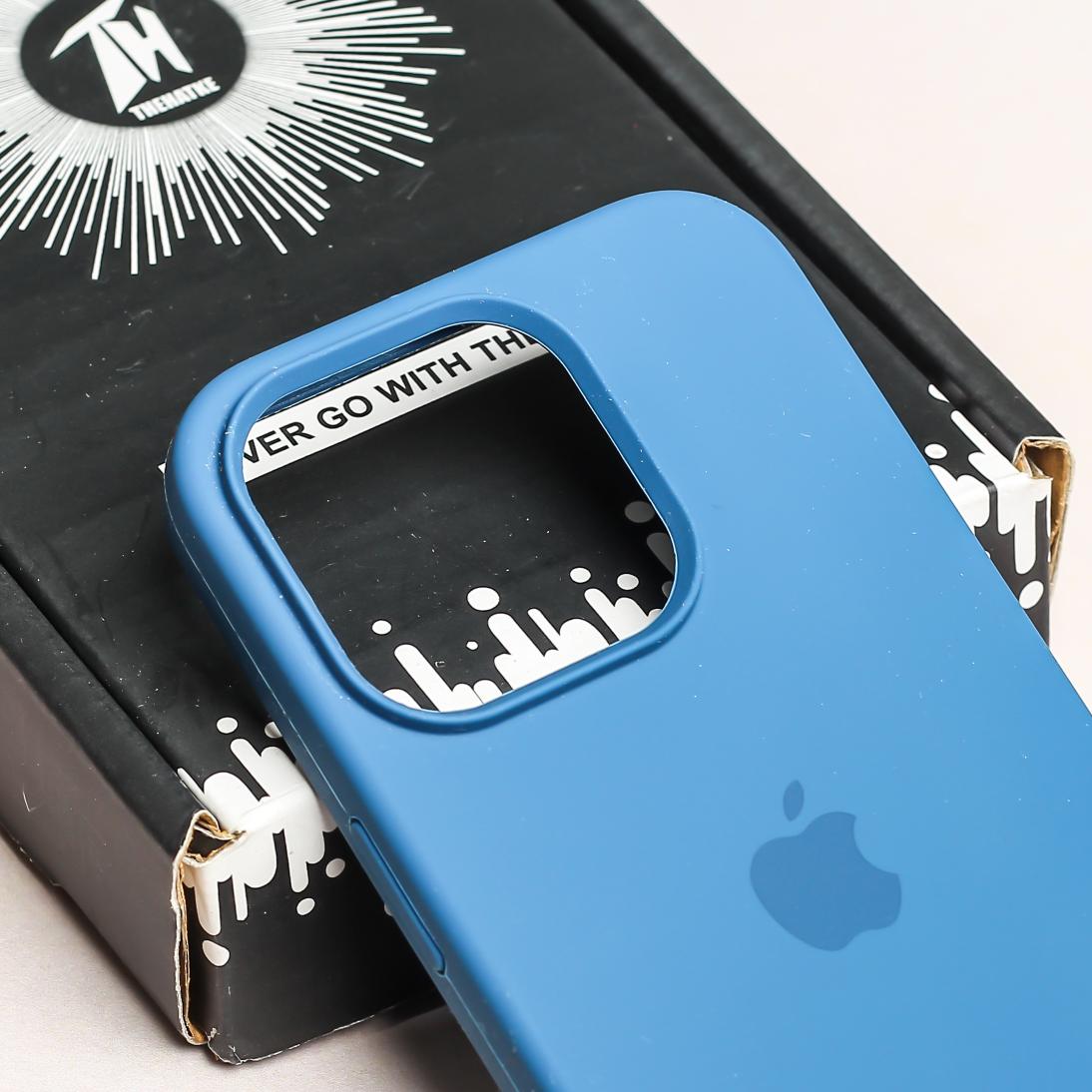 Blue Original Silicone case for Apple iphone 12 Pro max