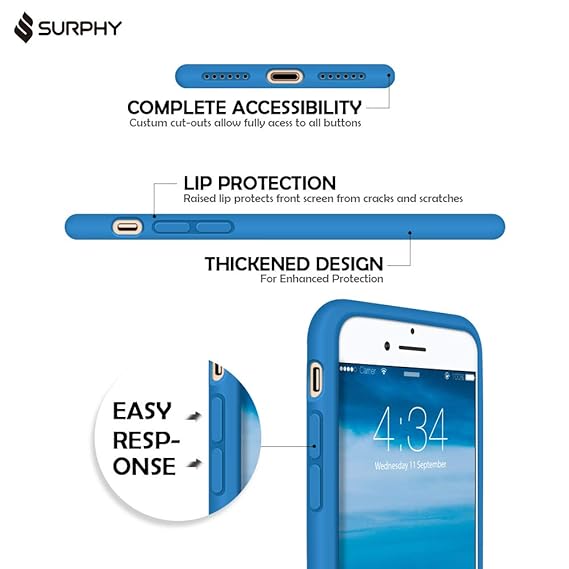 Blue Original Silicone case for Apple iphone 7