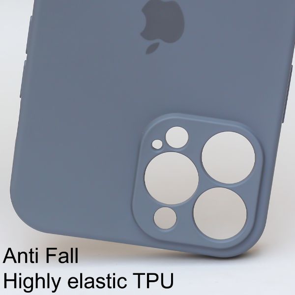 Blue Original camera Safe Silicone Case for Apple Iphone 14 Pro