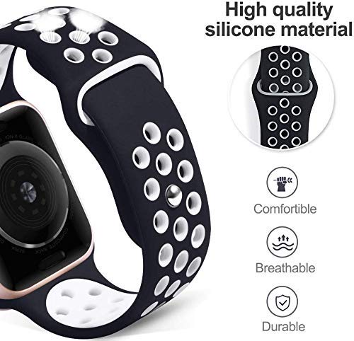 Blue White Dotted Silicone Strap For Smart Watch 20mm