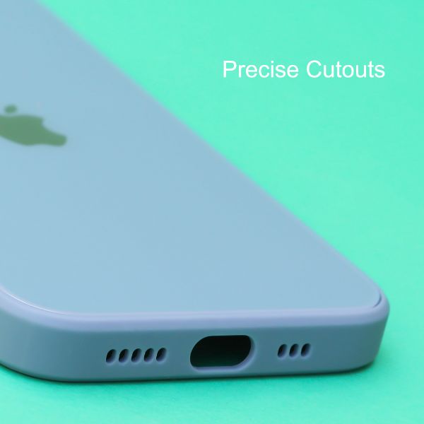 Blue camera Safe mirror case for Apple Iphone 14 Plus