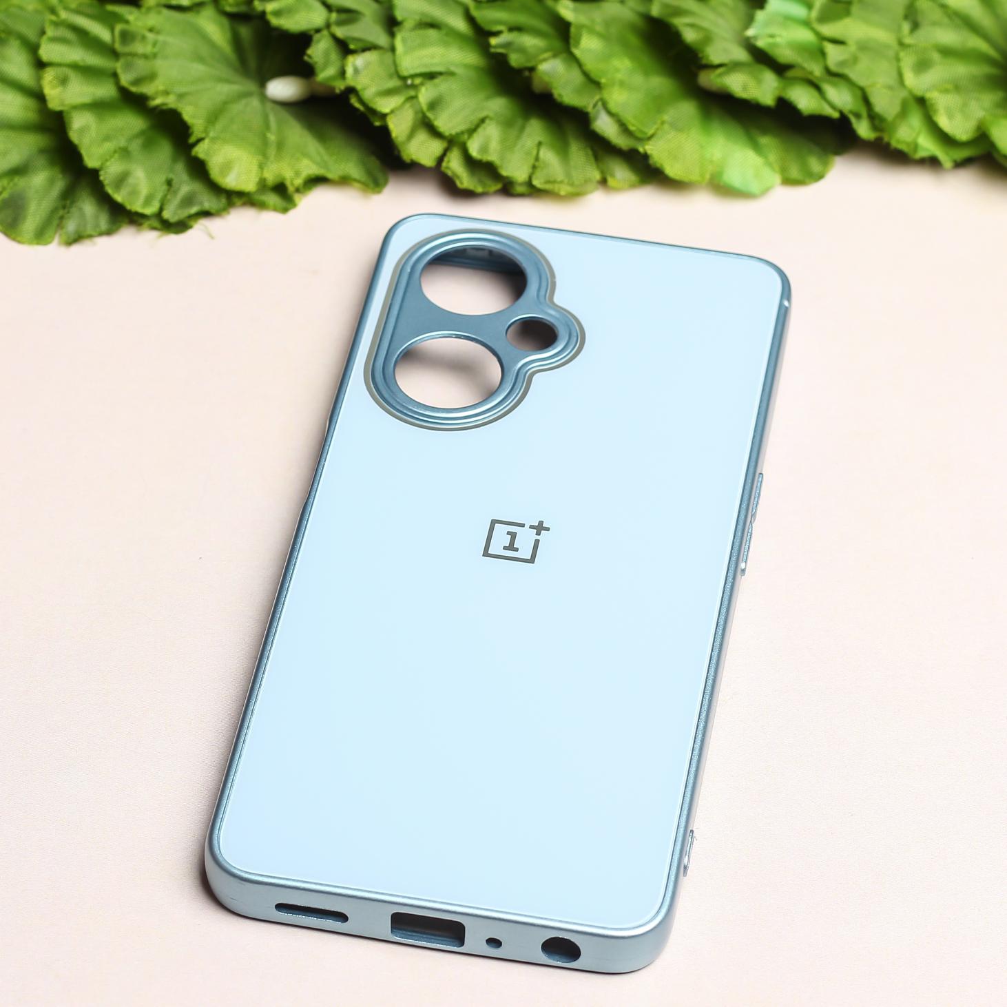 Blue camera Safe mirror case for Oneplus Nord CE 3 LITE 5G