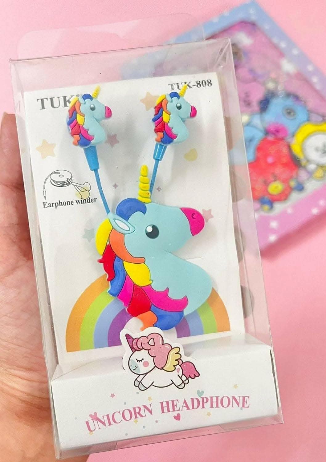 Unicorn Theme Earphones (Multi Colour)