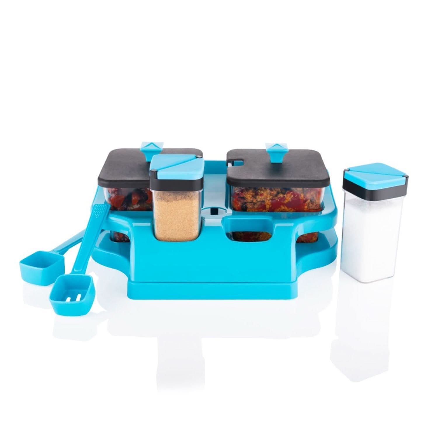 Spice & Achar Jar Set with Tray – 4 Pcs