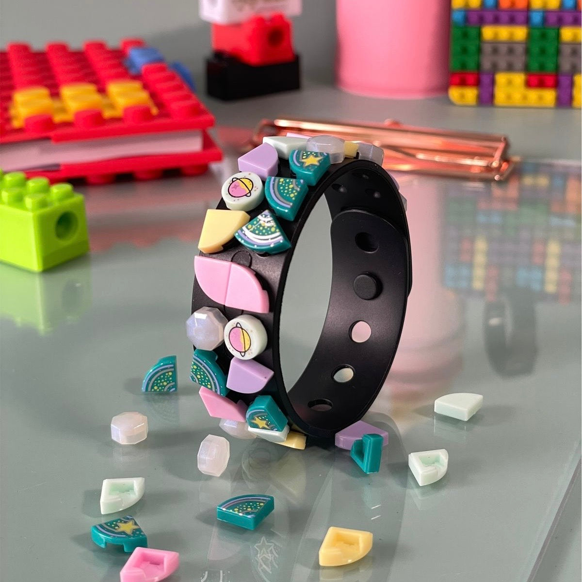 DIY Dots Blocks Silicone Wrist Band