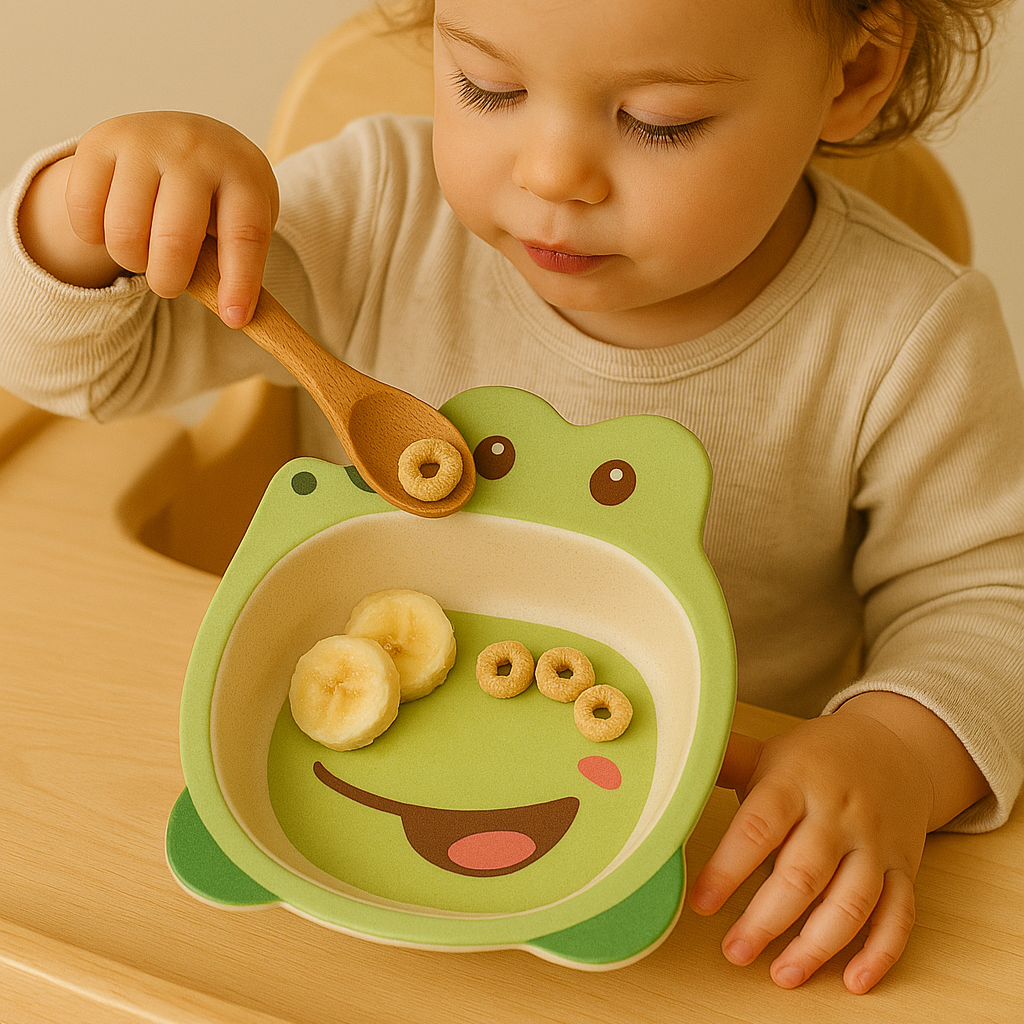 Mealtime Magic Frog Bamboo Fiber Bowl!