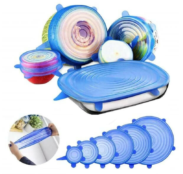 Reusable Silicone Stretch Lids (Set of 6 Multicolor)