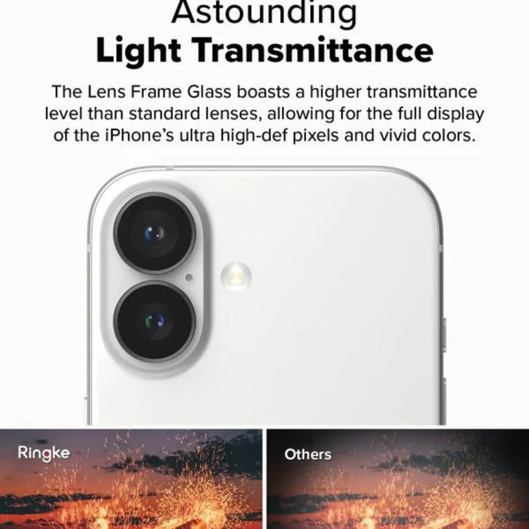 Black Metallic camera ring lens guard for Apple iphone 16 Plus